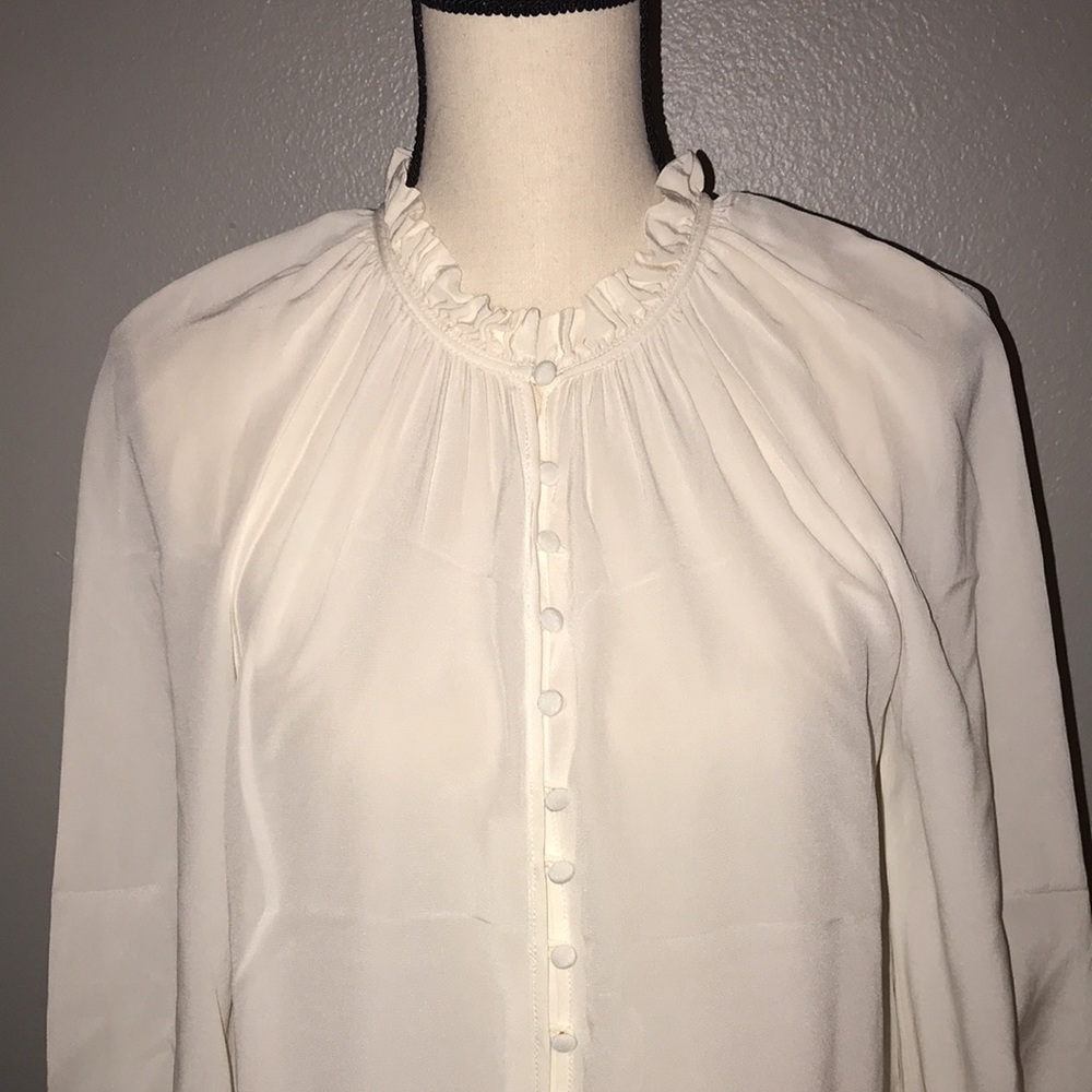 TRINA TURK Blouse Button Down Romantic Style. - Picture 2 of 7